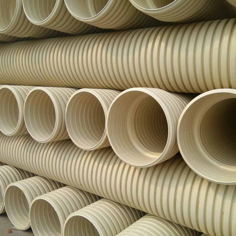 pvc-u双壁波纹管双壁波纹管排水排污管排涝管250mm