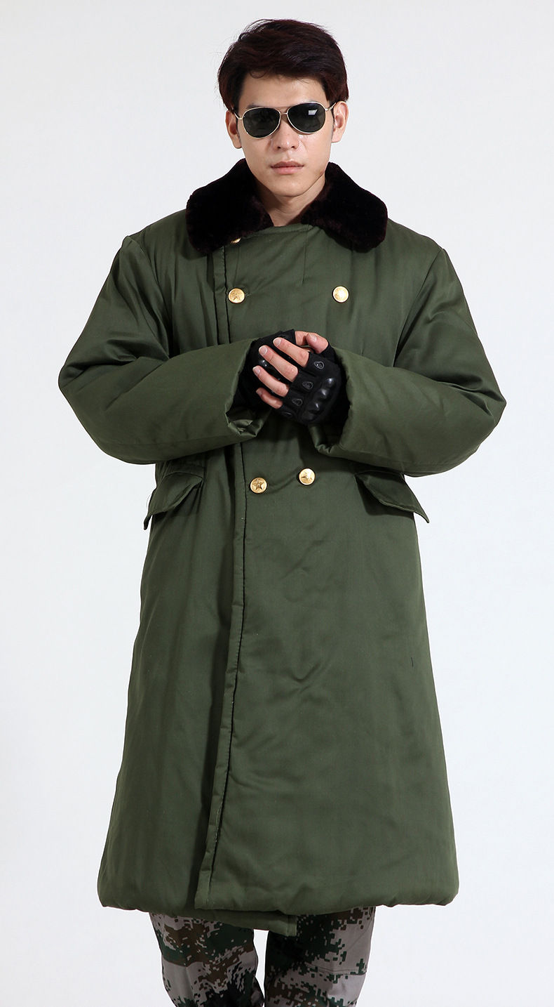 现货男款加厚款保暖冬季军大衣防寒服棉袄子长款男棉大衣5斤以上