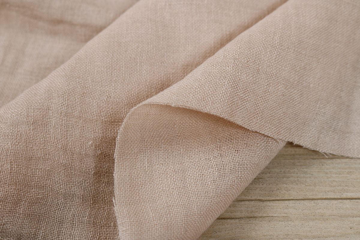 21支高档梭织平纹双层纯亚麻布料服装面料 春夏款复古纯色麻布