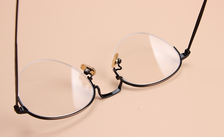 复古金属半圆形近视眼镜框时尚潮男女款60011
