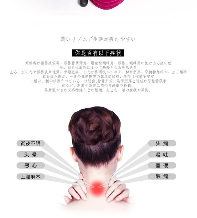 s348外贸三层全绒牵引器家用颈椎充气颈部脖子牵引器颈托护颈