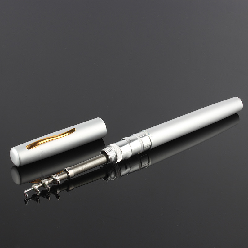 钢笔式小海竿口袋钓鱼杆远投竿带轮冰钓渔竿渔具批发