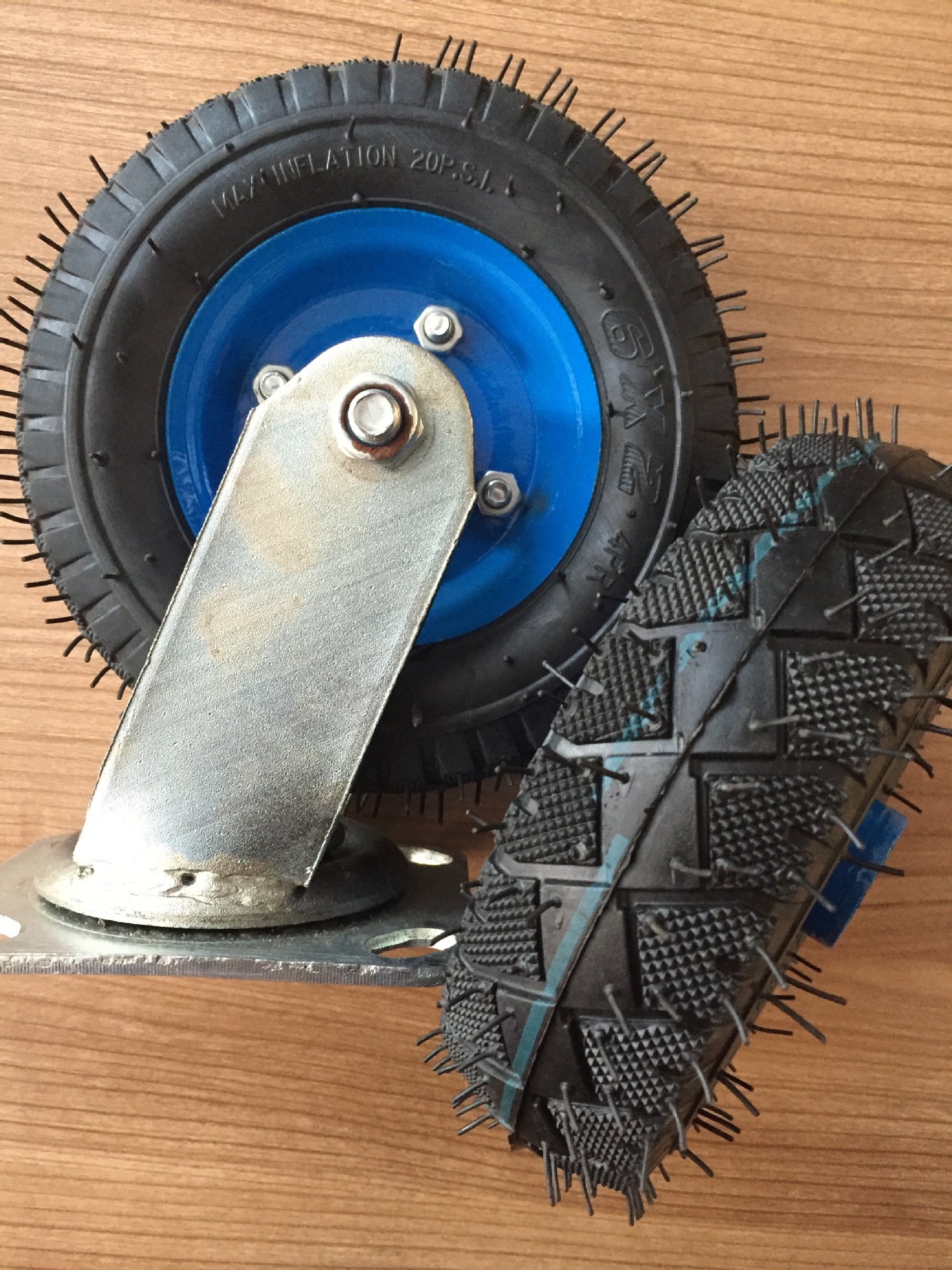 6寸6*2充气脚轮,万向轮手推车平板车脚轮