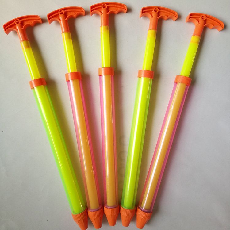 厂家直销 夏季热销透明塑料单管抽拉式水枪 漂流戏水玩具