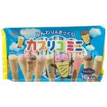 日本进口食品固力果glice雪糕筒蛋糕三兄弟10本入87g12袋/箱