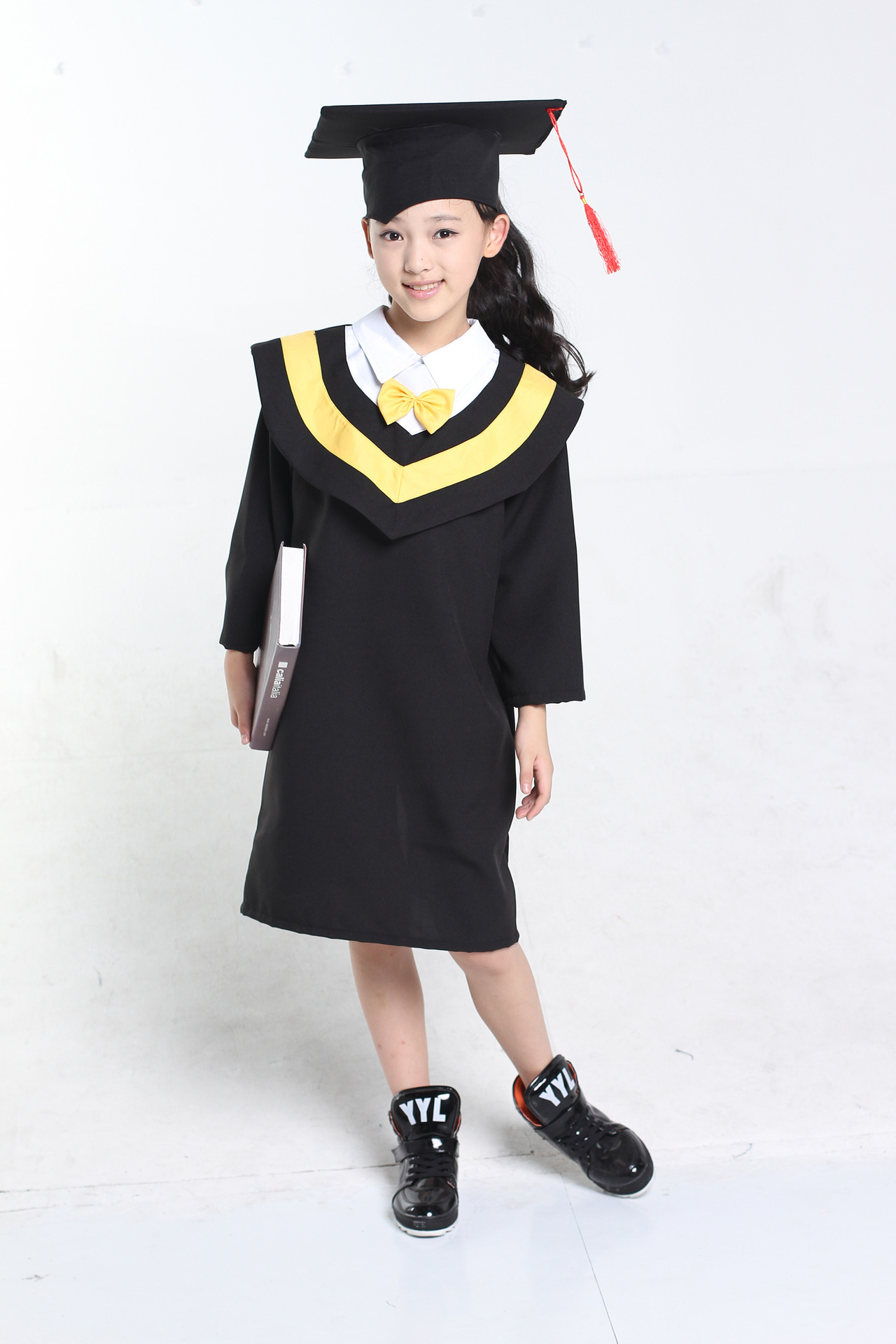 儿童博士服硕士演出服批发 男女童幼儿园小学生毕业礼服学位服