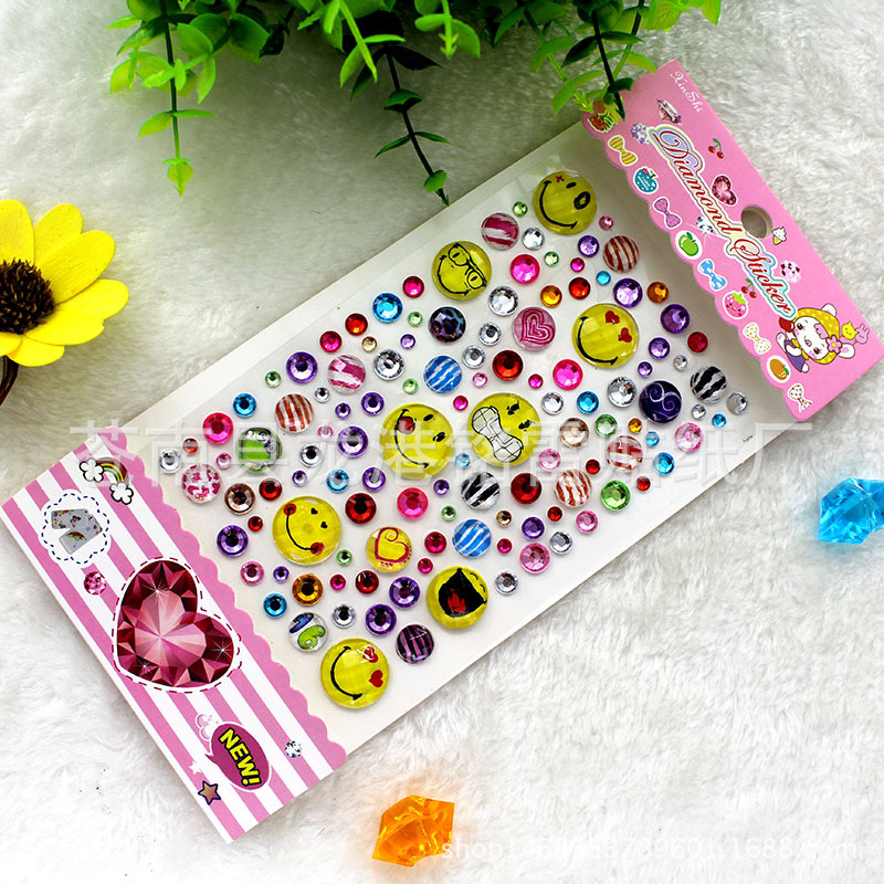 新款创意亚克力钻卡通动漫奖励钻石贴画手机平板汽车diy装饰贴纸