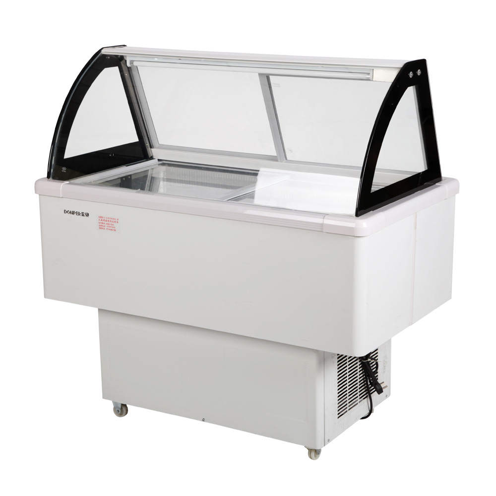 东贝冰粥机scz175单箱双温柜下层冷冻储存冰箱上层冷藏冰粥展销柜