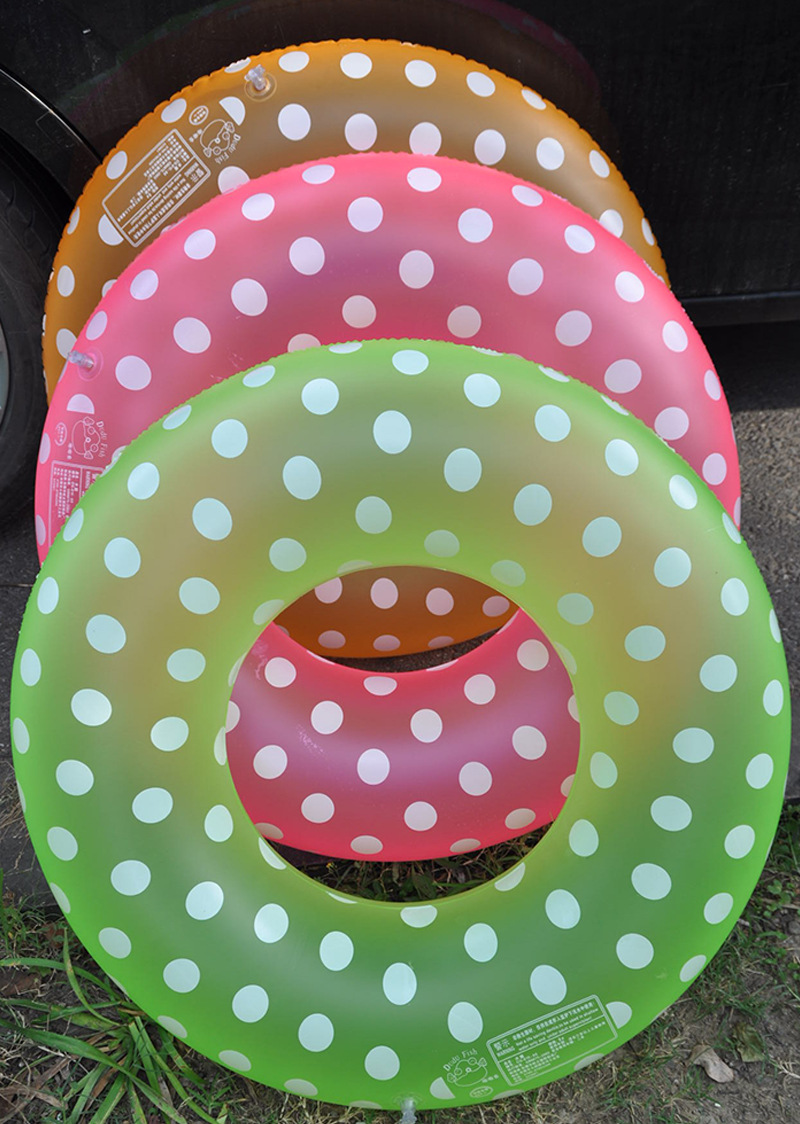 厂家直销 加厚新款圆点泡泡圈游泳圈/坐圈可定制图案60-90cm