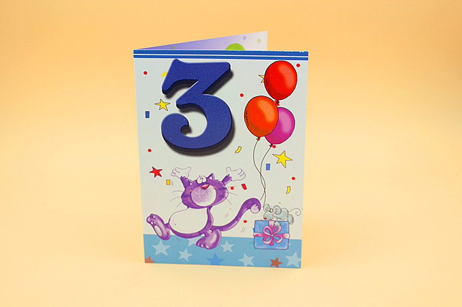 创意贺卡通卡祝福卡生日卡万用通用卡1至10岁卡厂家直销批发