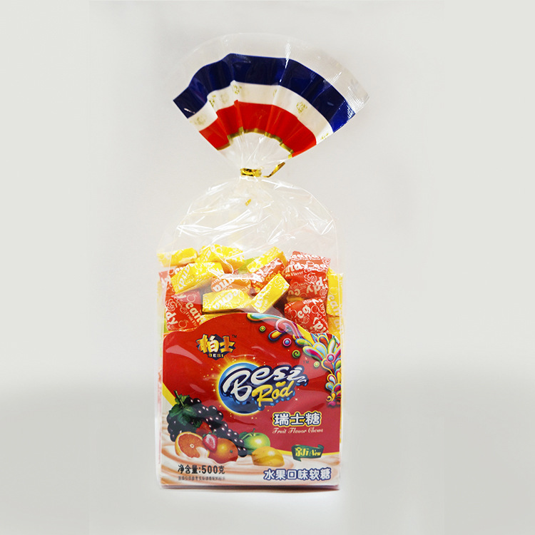 厂家直销 供应500g柏士糖软糖(企袋)婚庆糖果 休闲小食品