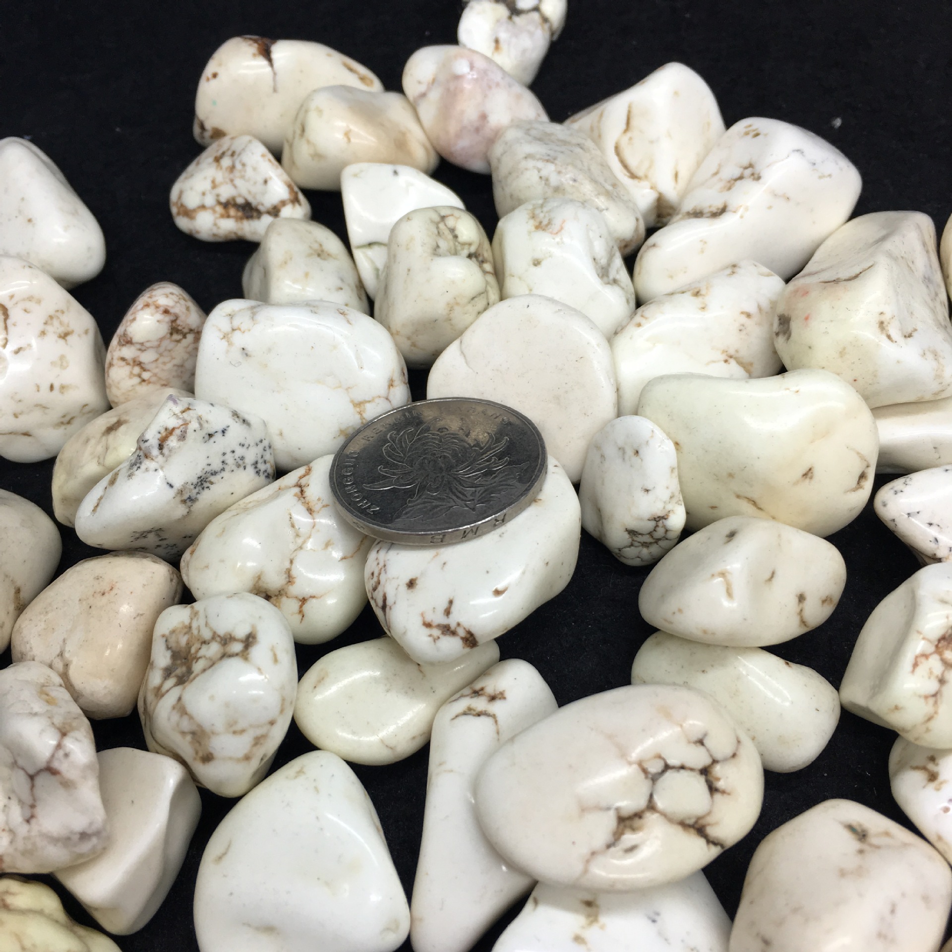 东海碎石批发 天然白松石碎石鱼缸花盆 装潢佛教