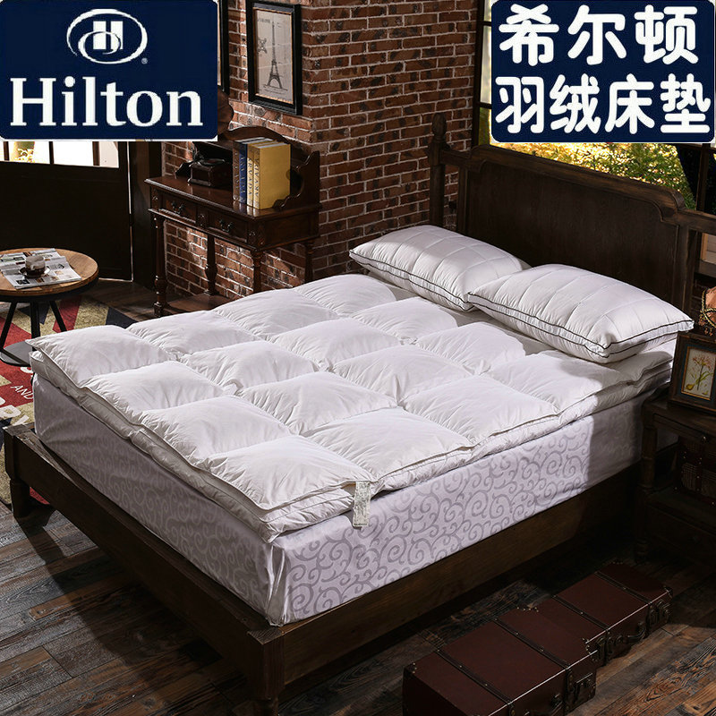 五星级希尔顿酒店专用羽绒床垫加绒加厚90鹅绒双层立体床垫床褥