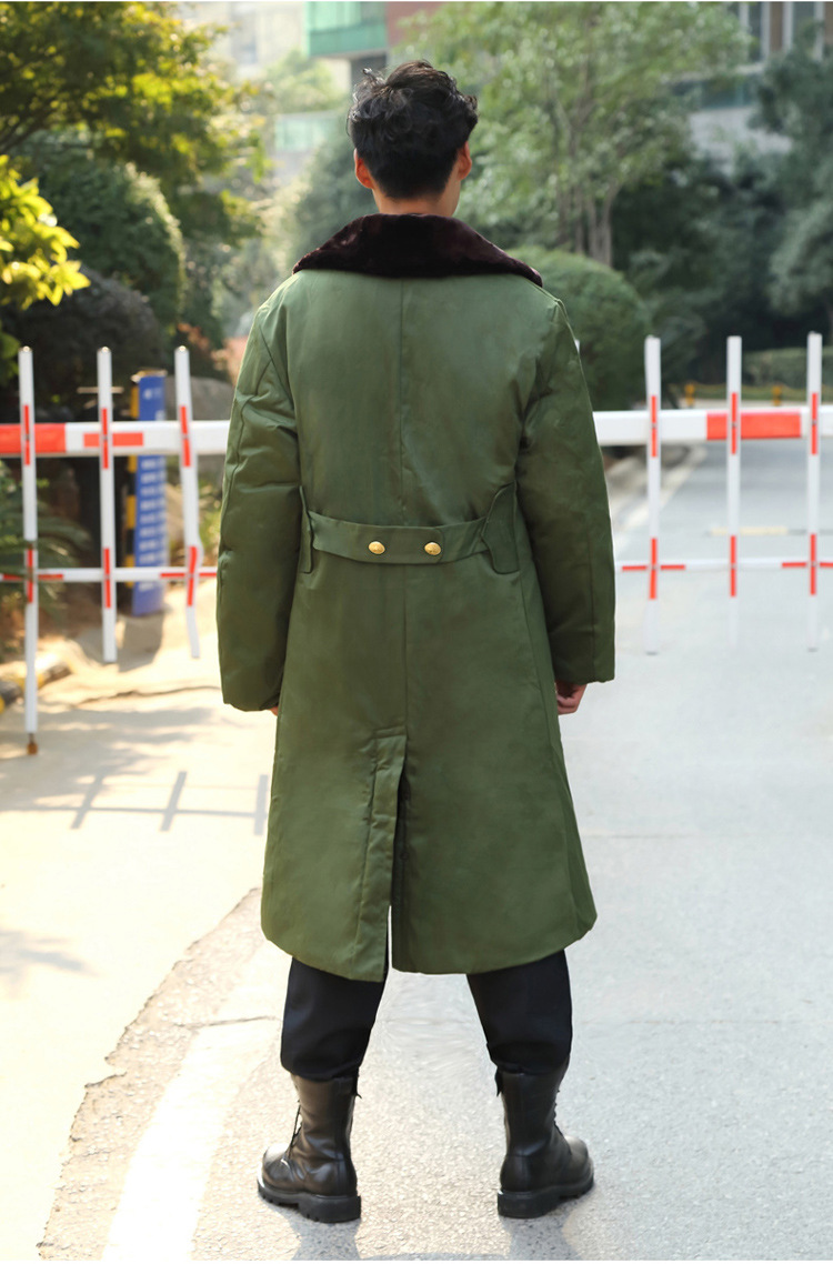 保安军大衣男防寒服加厚棉大衣冷库加长棉袄可脱卸内胆劳保服