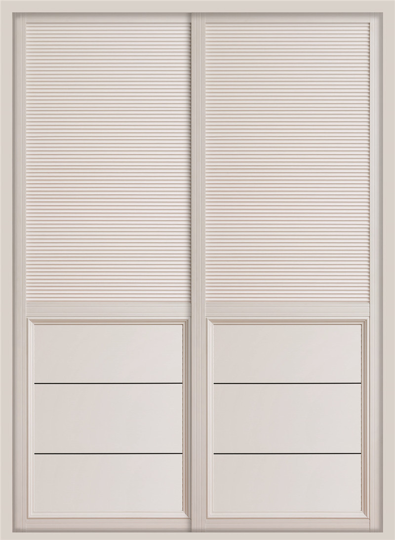 五叶百叶衣柜门 软包腰线衣橱移门 小百叶仿百叶移门现代简约时尚