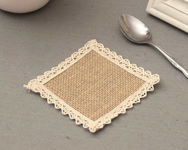 黄麻布杯垫创意碗垫餐垫 zakka麻布布艺拍照道具速卖通亚马逊热销
