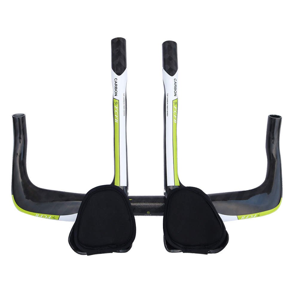 fcfb fw正品 全碳纤维tt把 死飞把 tt休息把副把12k纹 绿色亮光