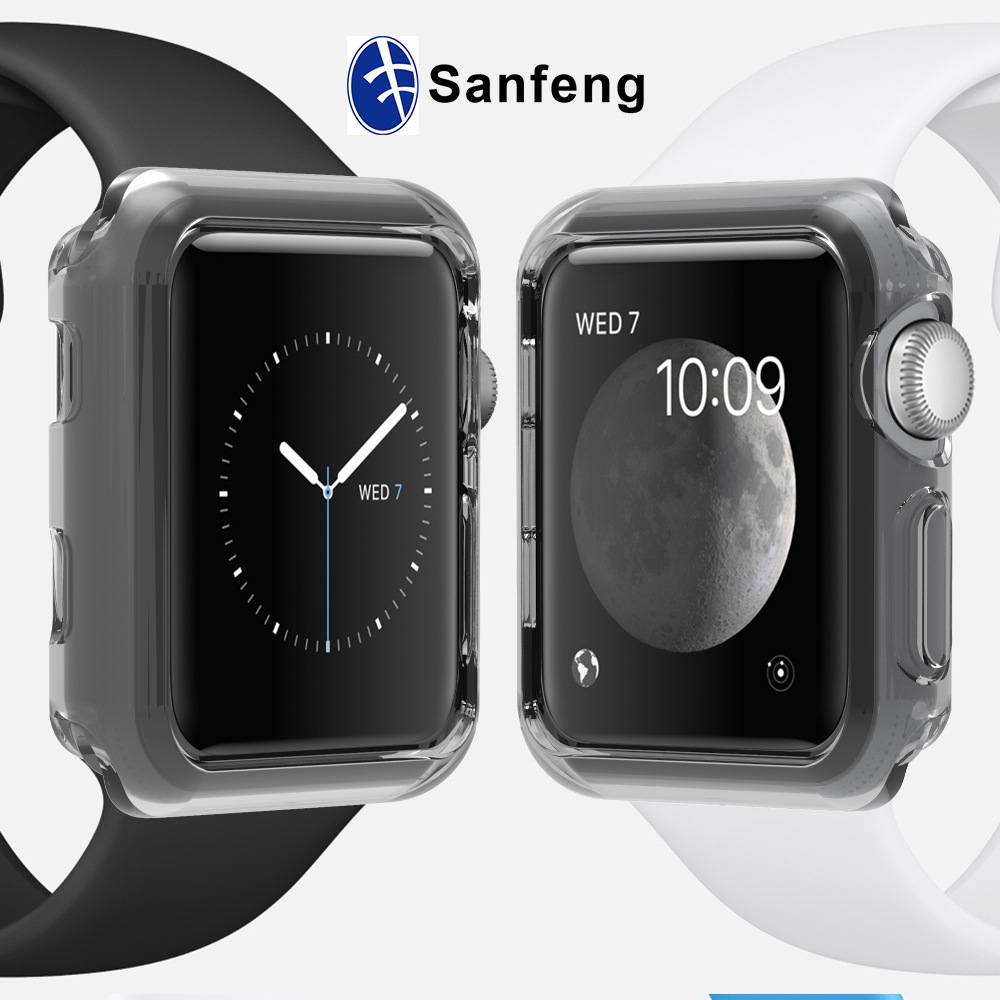 适用于苹果手表2代apple iwatch series2 tpu边框透明软壳批发
