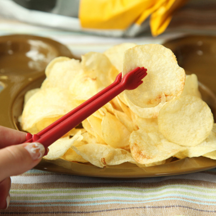 时尚创意客厅不脏手薯片零食夹 懒人必备实用食品小夹子