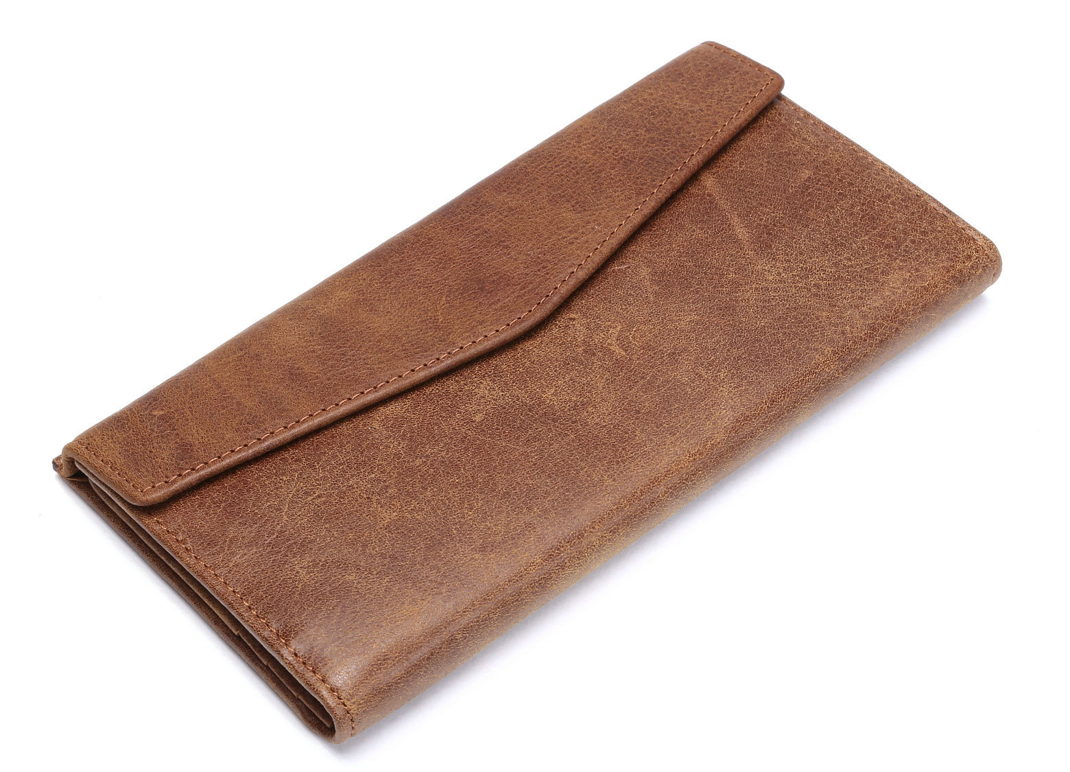 磨砂皮真皮钱包头层牛皮钱夹长款钱夹精品卡包疯马皮男钱包