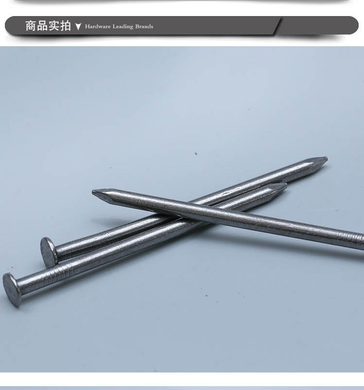 厂家直销圆钉铁钉抛光普通钉搓丝瓦钉普通钢板电镀无头钉品质保证