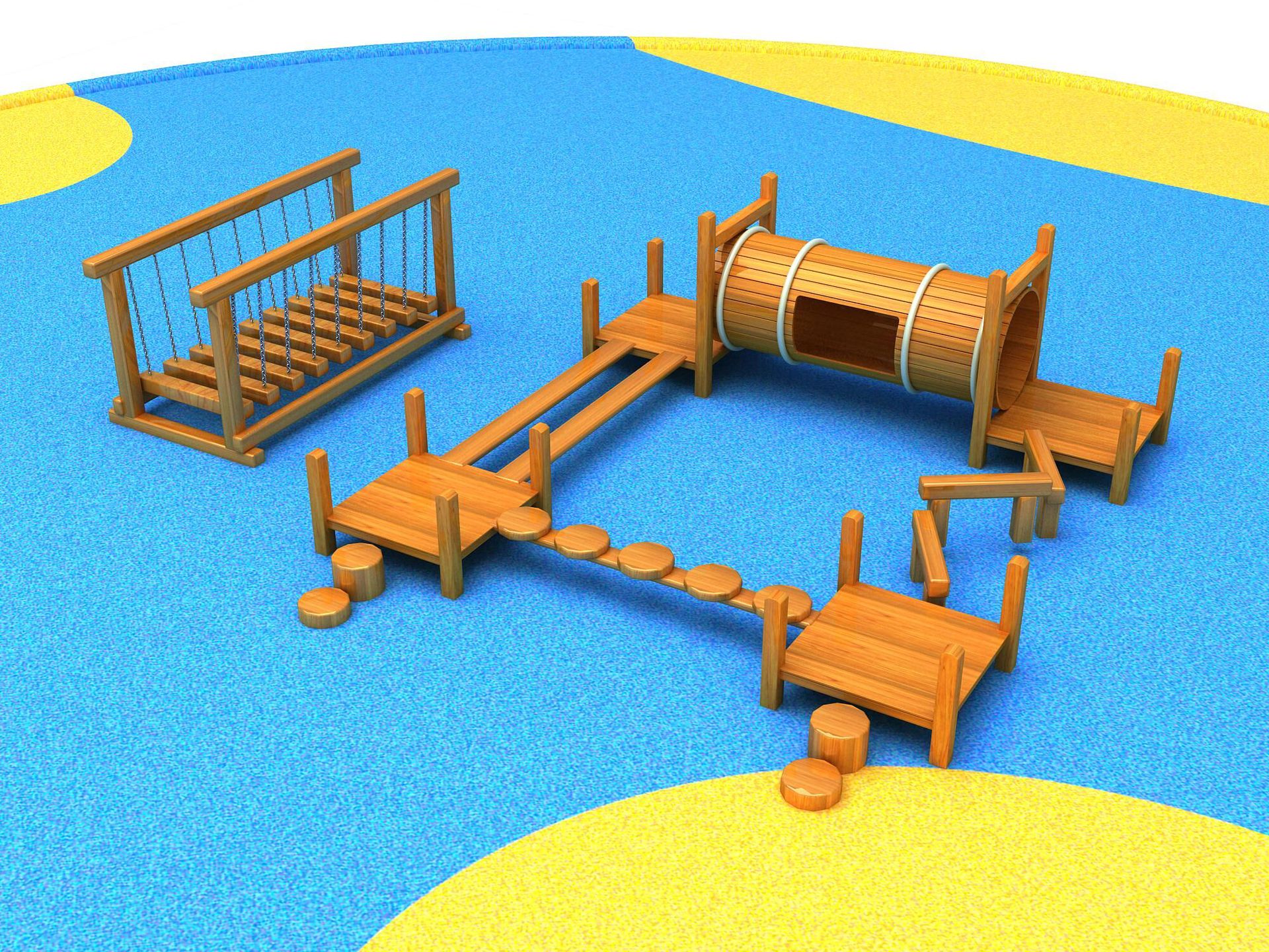 幼儿园独木桥 多功能惊险荡桥荡桥户外木制荡桥黄花梨木玩具