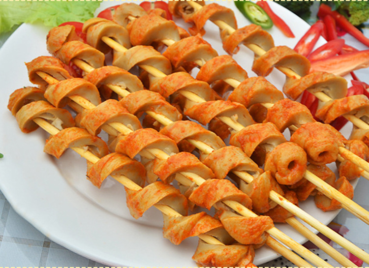 烤小面筋串 批发 烧烤 油炸 火锅配菜