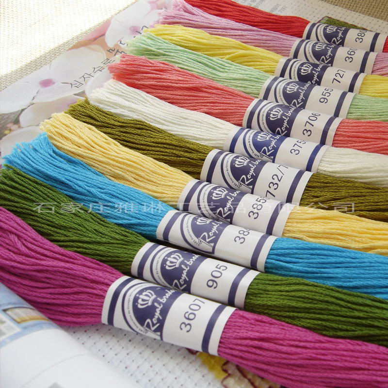 雅琳 十字绣线100根1米/包  十字绣线1米 大量批发价格可议