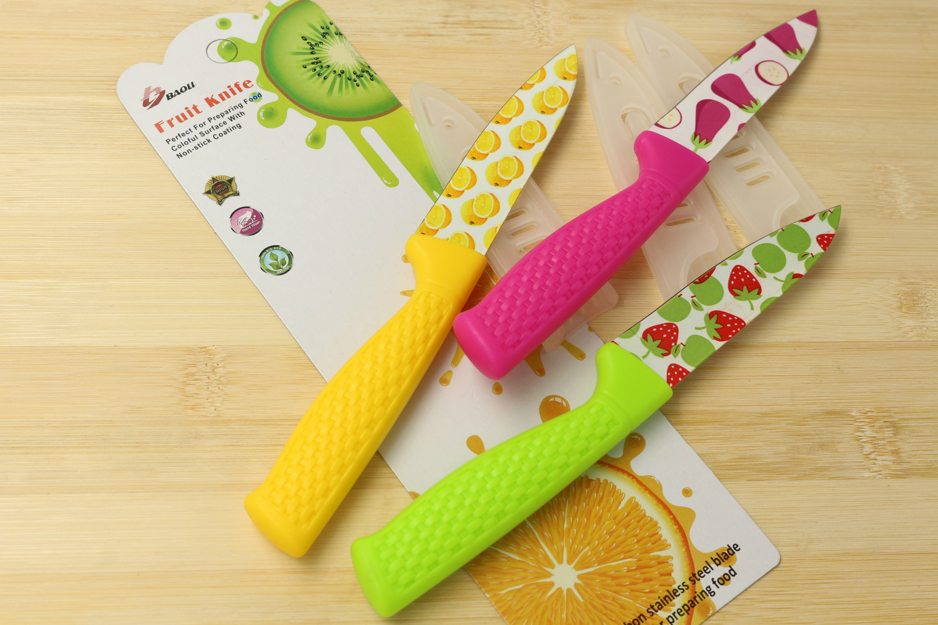 批发厨用刀水果刀 蔬果刀 便携刀子 带盖家用刀 厨房小工具批发