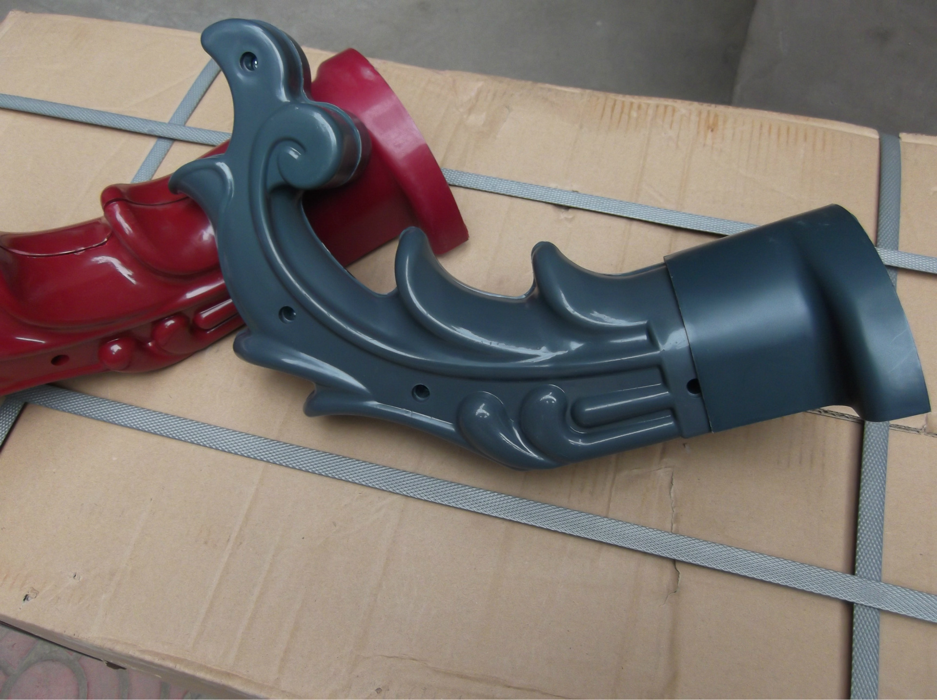 asa双龙戏珠 屋顶瓦装饰配件 树脂合成树脂瓦配件 仿古别墅瓦片