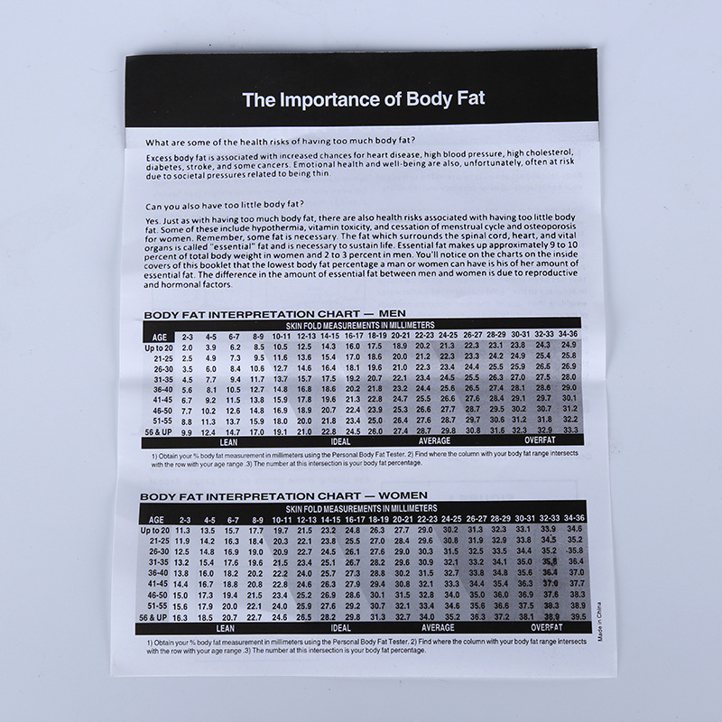 地摊货源脂肪卡尺皮褶厚度计体脂测量仪皮脂钳一件代发