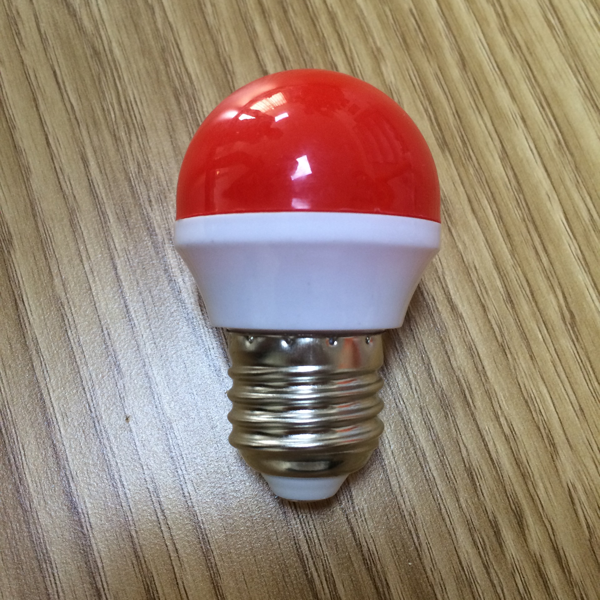 厂家直销 led塑料球泡3w 270°发光 led彩色灯泡 七彩塑料小球泡