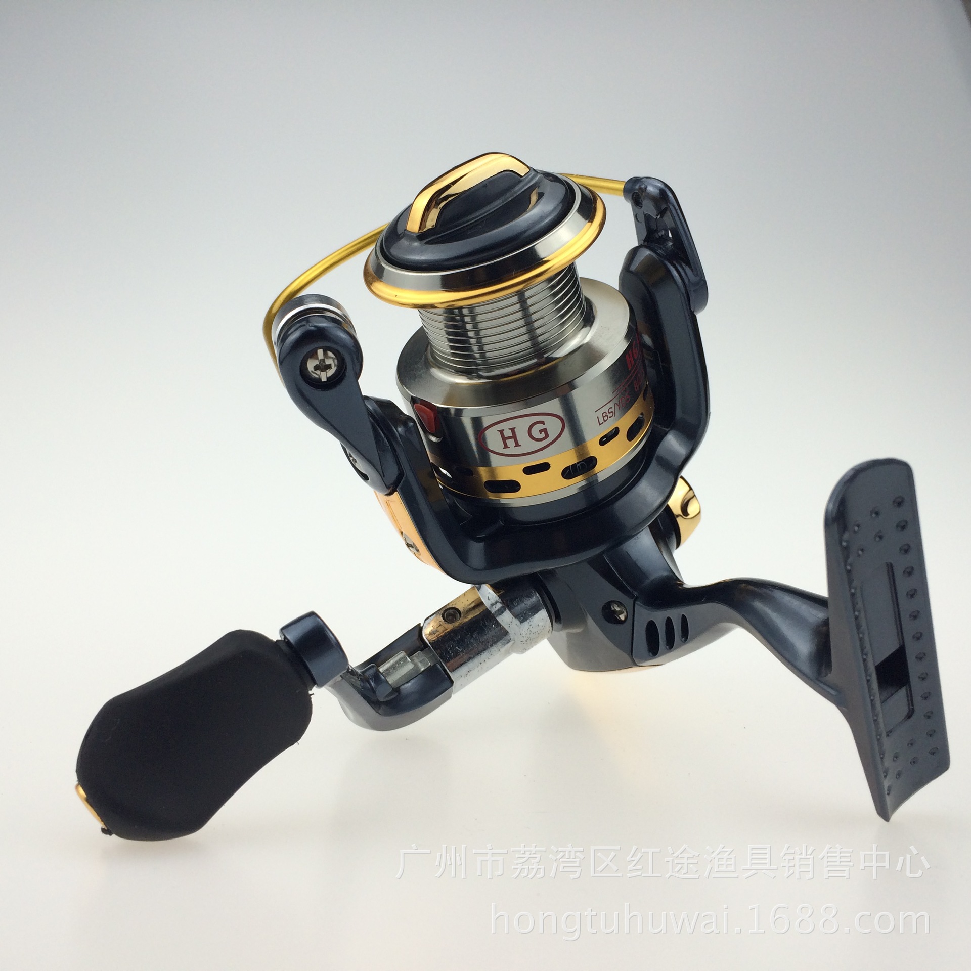 鱼轮幽兰金属鱼线轮海杆渔轮海竿7轴承金属头