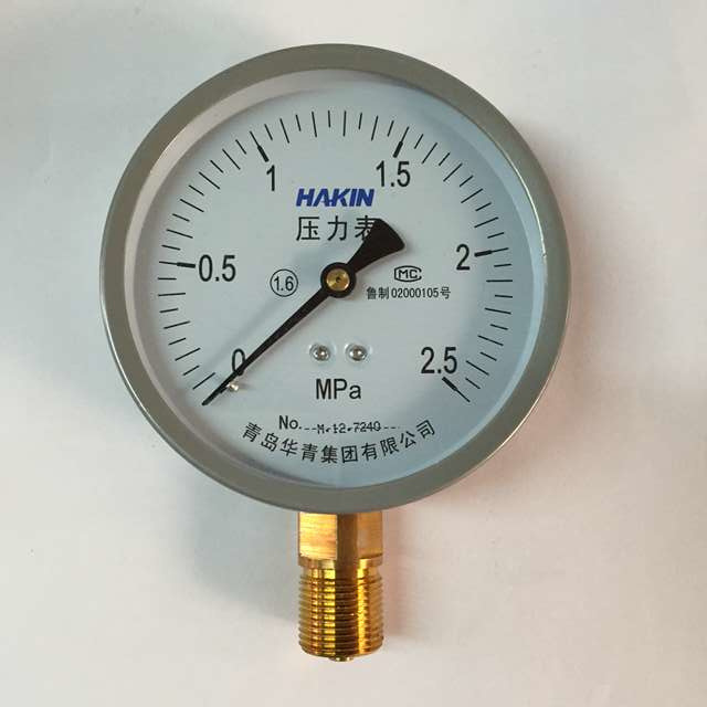 批发正品青岛华青 压力表 气压表 水压表 油压表y-100*2.5mpa