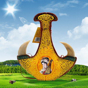 蒙古奶酒38度敕勒歌昭君压花羊角皮囊奶酒 奶酒