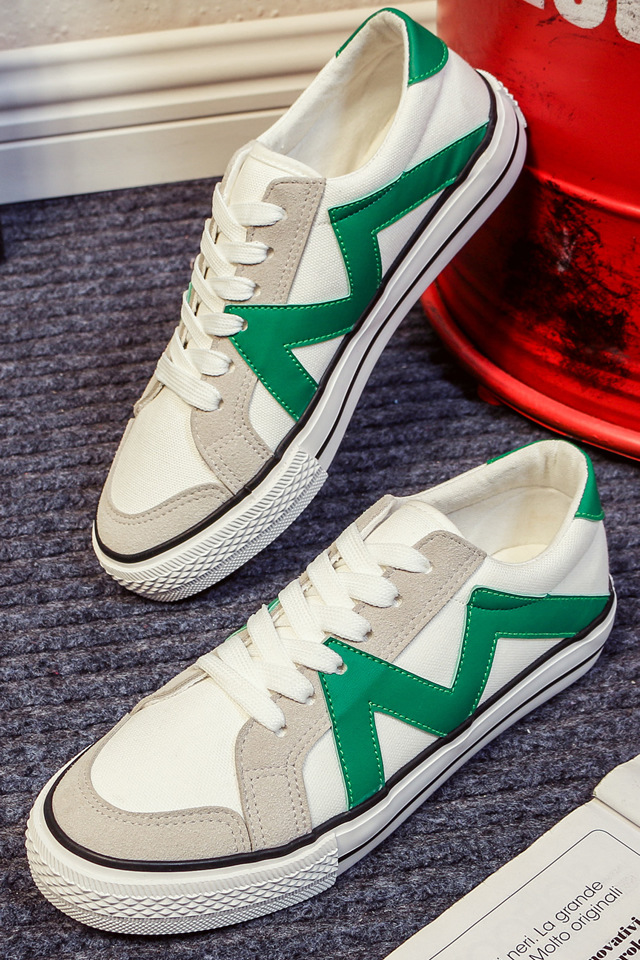 少女时代林允儿帆布鞋网红系带m字母单鞋明星学生情侣休闲鞋