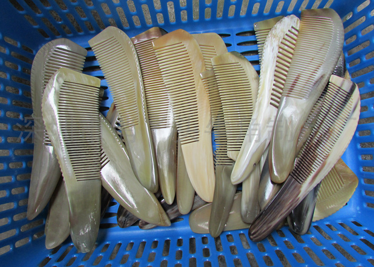 厂家批发牛角梳20cm厚牛角黄牛角梳 耗