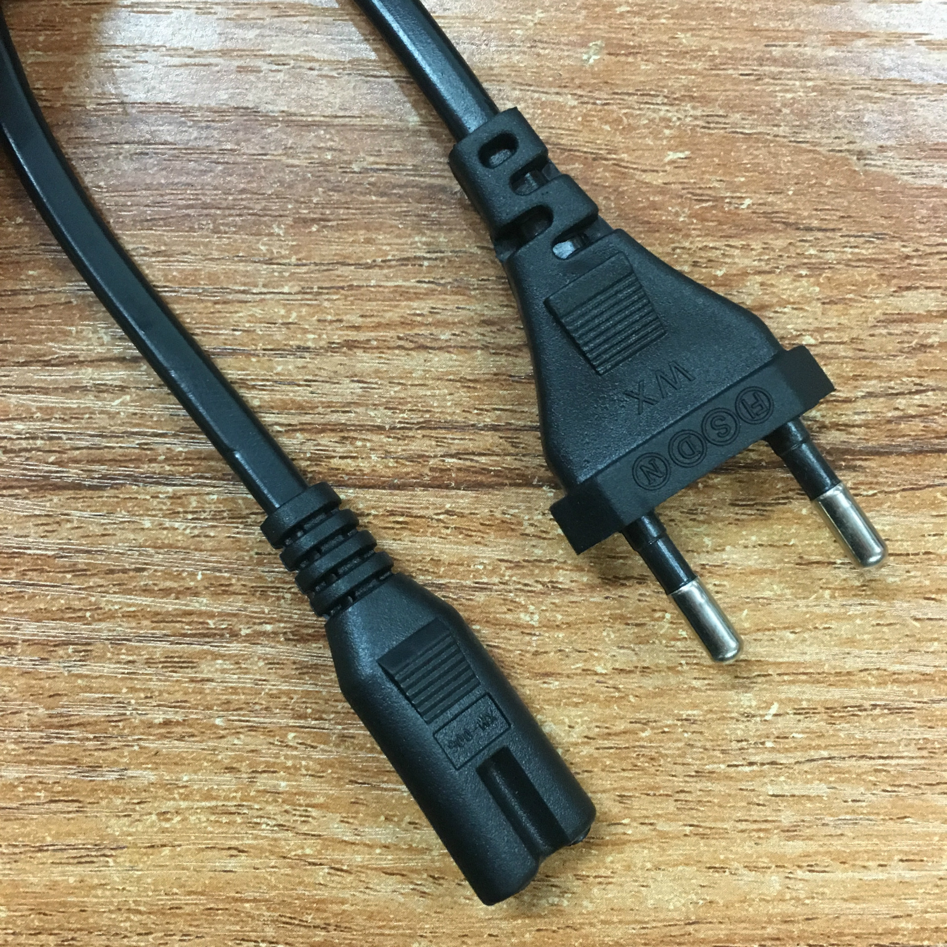 厂家直销 1米欧规电源线 欧式ac电源插头线 欧洲2芯线 8字尾插头2