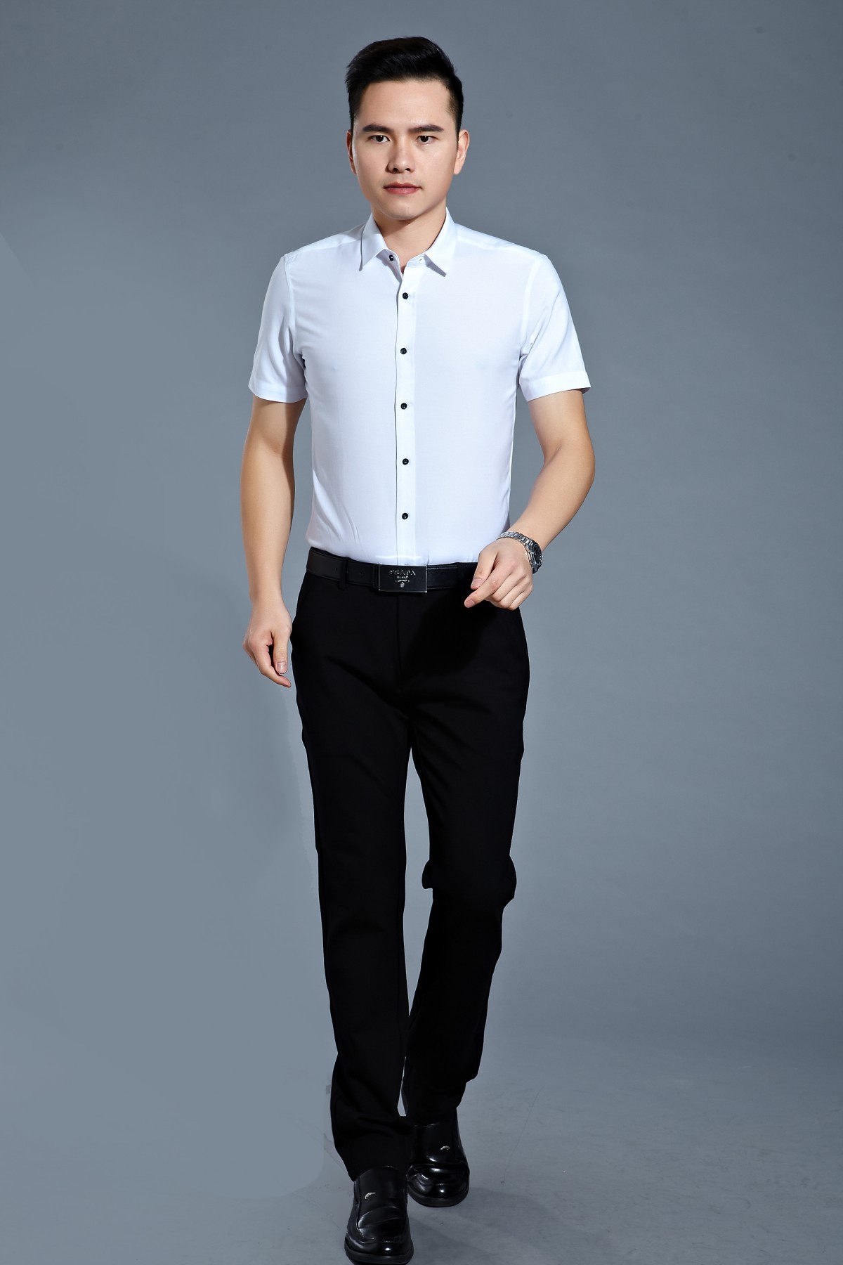 2016夏装新款男士短袖衬衫 商务职业装