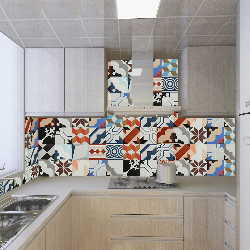 陶瓷小花砖300欧式复古水泥仿古砖墙砖厨房手工艺术几何花片瓷砖