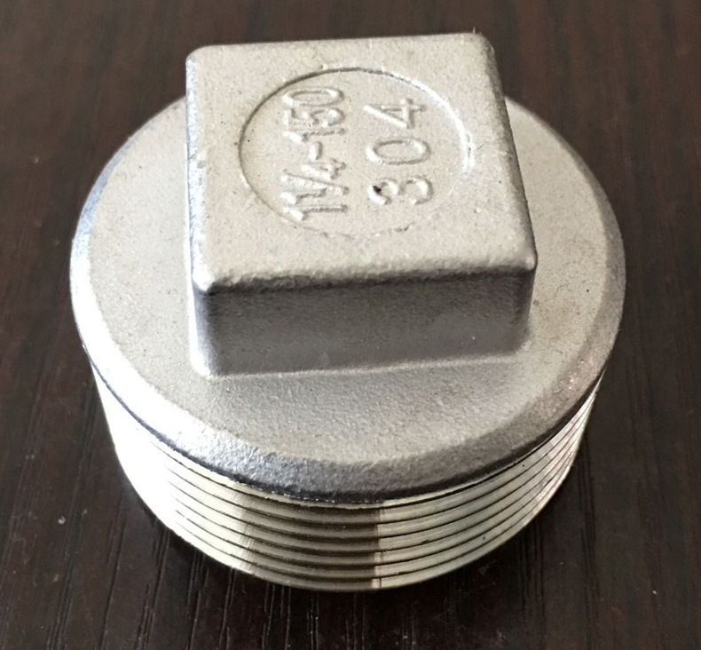 不锈钢堵头塞头201 304不锈钢四角塞头堵头外螺纹四角塞头dn15