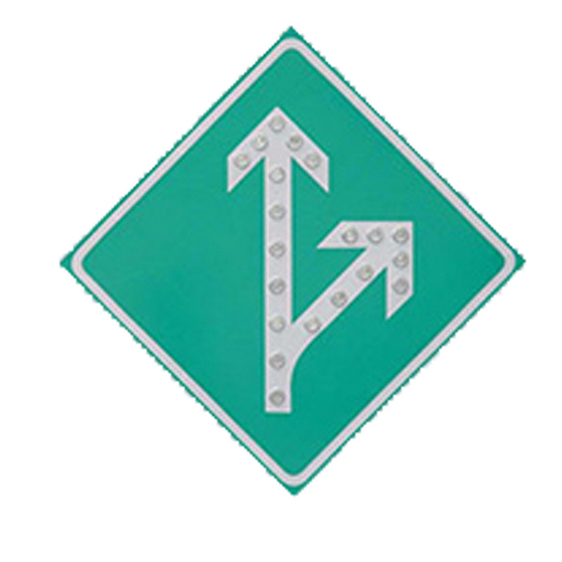 cdn-db02太阳能右转车道标志牌 太阳能施工标志牌 公.