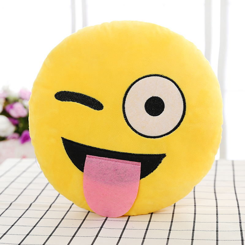 qq表情抱枕微信表情动漫emoji创意毛绒玩具公仔靠垫枕头滑稽抱枕