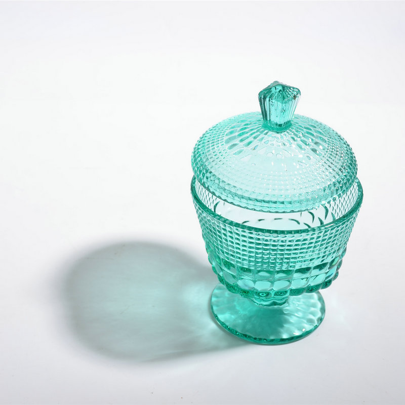 水晶之恋玻璃糖果罐创意婚礼浮雕透明糖果盅零食收纳玻璃罐储物罐