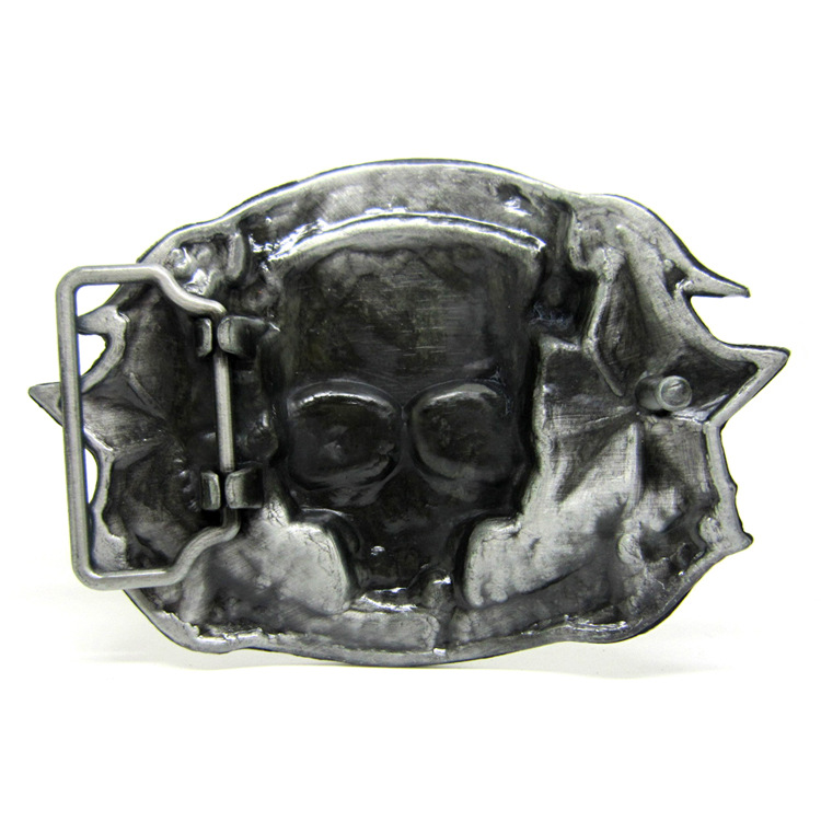 时尚幸运13带双星骷髅头皮带扣 朋克风格腰带扣 纹你的灵魂