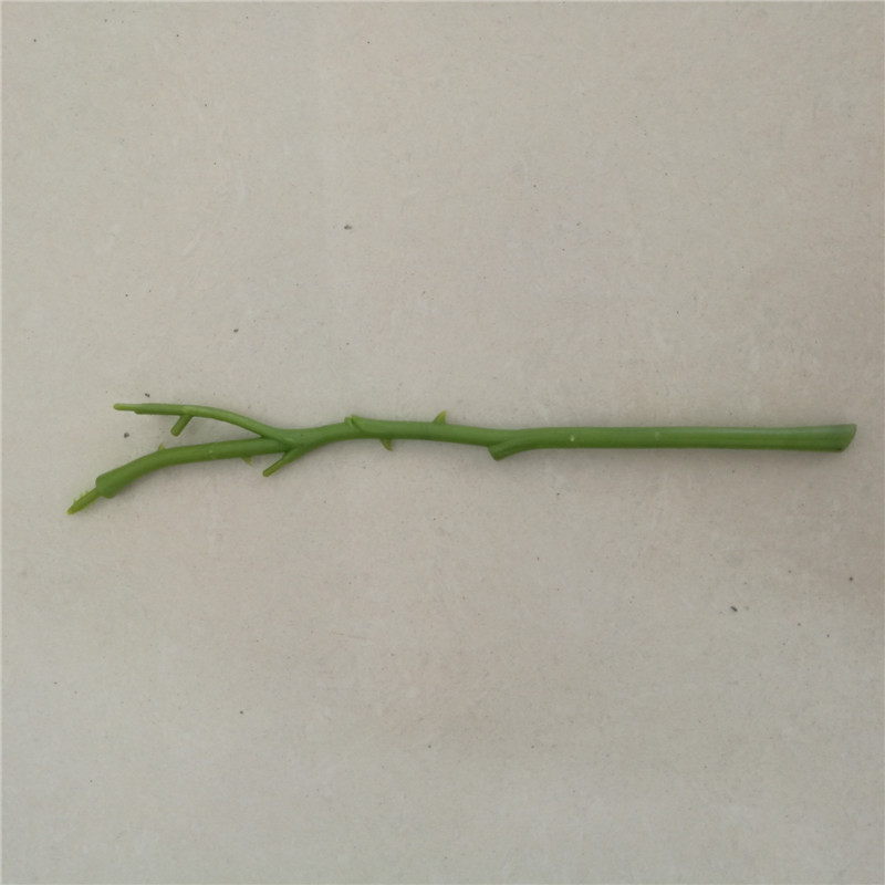 25厘米两叉玫瑰花杆 花店花束香皂花玫瑰花枝杆 插花枝头材料配件