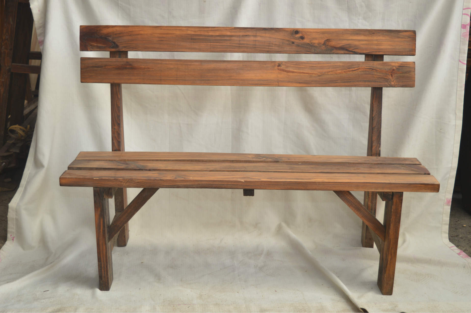 厂家直销实木 条形长椅长桌套装 实木条形长椅 实木长桌 定制批发