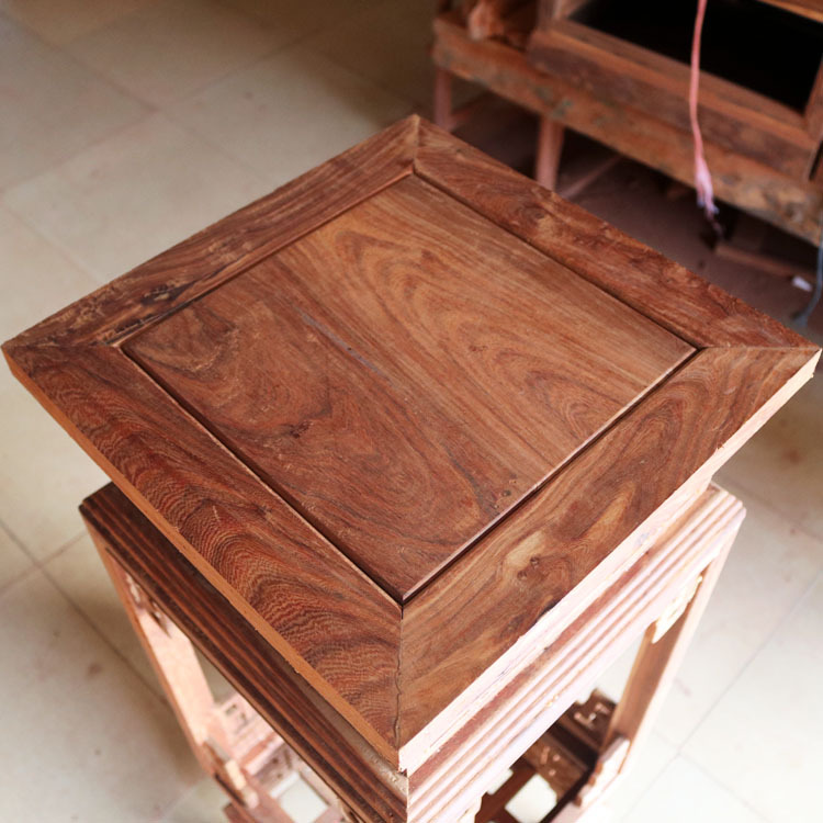 厂家直销非洲小叶红檀灯笼花几白胚,光身室内 红木花几实木仿古