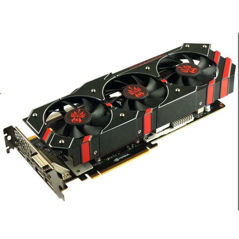 批发耕升gtx 980ti 关羽版 6g 显卡三风扇六热管散热器 电脑显卡