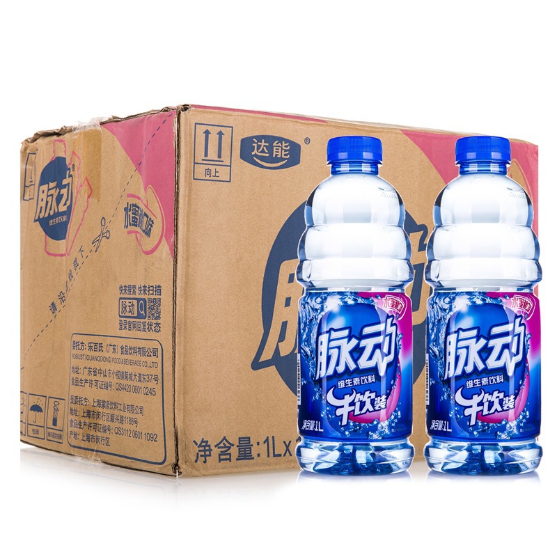 乐百氏 脉动维生素饮料 蜜桃口味 1l*12瓶 整箱装 牛饮装